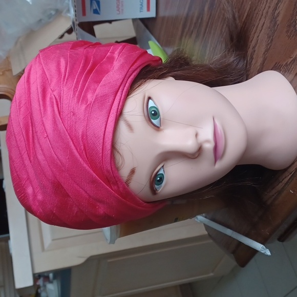 Betmar Bright Pink Turban Hair Wrap Hat - Picture 1 of 4